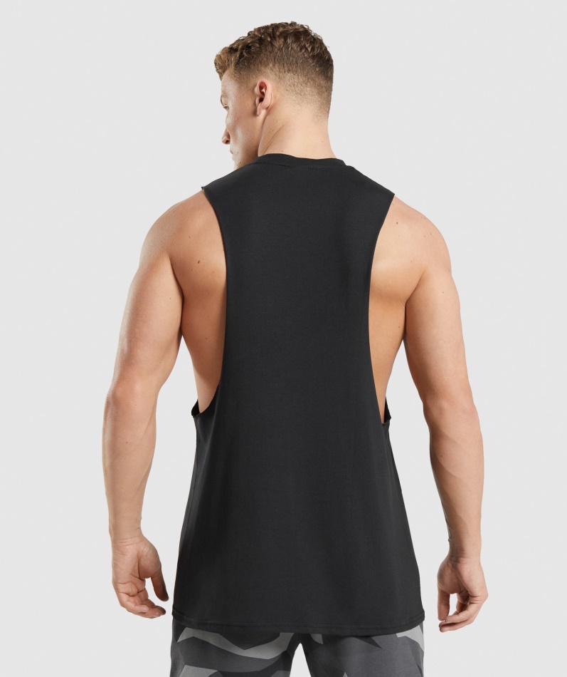 Gymshark Kritisk 2.0 Drop Arm Tank Svart