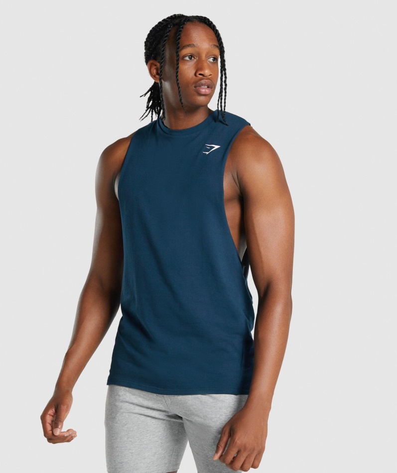 Gymshark Critical 2.0 Drop Arm Tank Marine