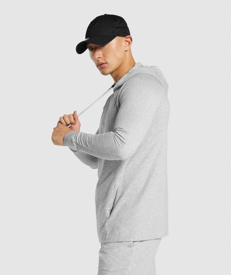 Gymshark Kritisk 2.0 Hettegenser Lys Grå Marl
