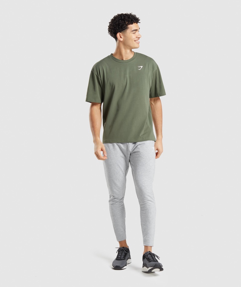 Gymshark Kritisk 2.0 Joggere Menn Lys Grå Mergel