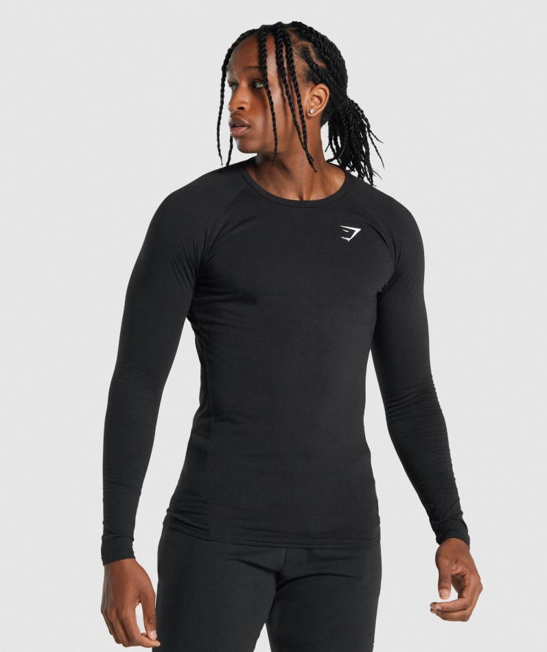 Gymshark Kritisk 2.0 Langermet T-skjorte Svart