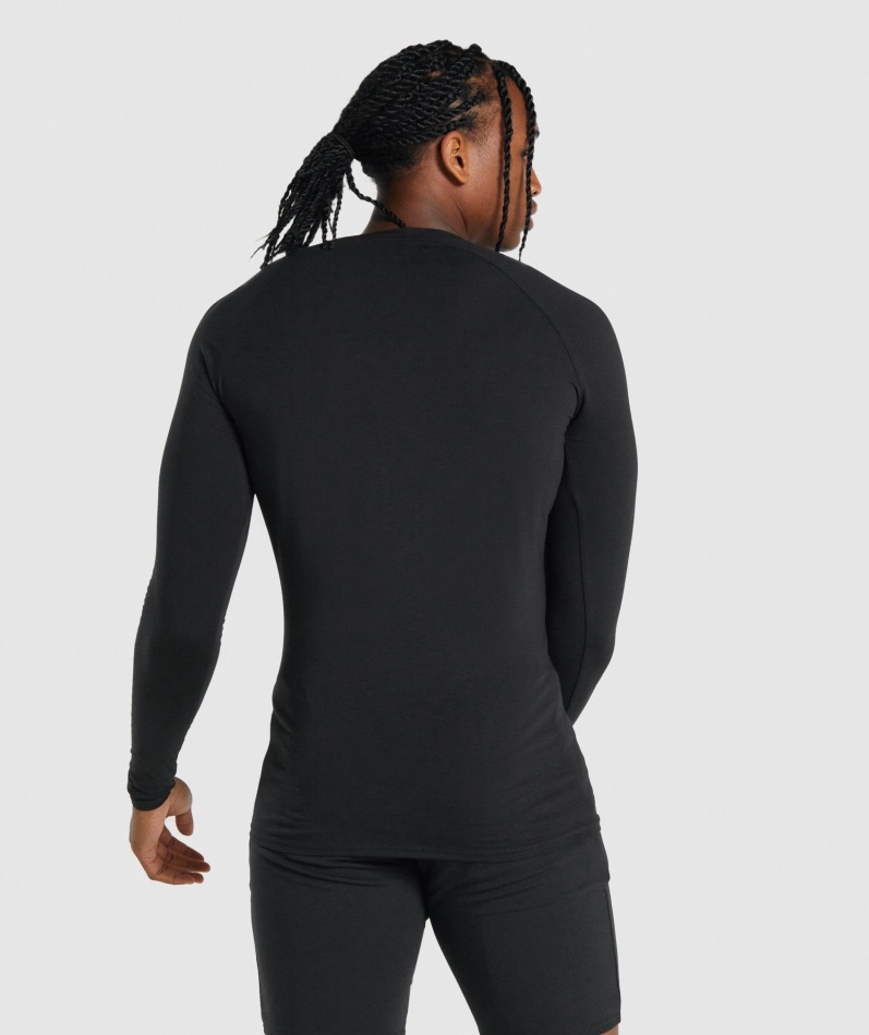 Gymshark Kritisk 2.0 Langermet T-skjorte Svart
