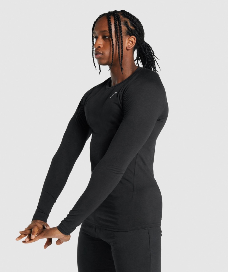 Gymshark Kritisk 2.0 Langermet T-skjorte Svart