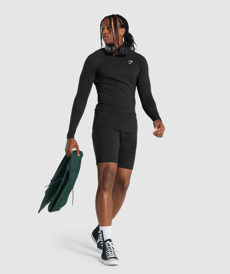 Gymshark Kritisk 2.0 Langermet T-skjorte Svart