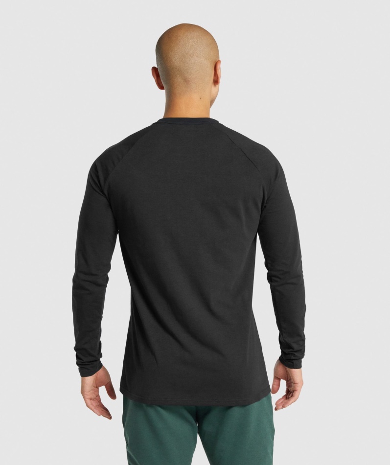 Gymshark Kritisk 2.0 Langermet T-skjorte Herre Svart