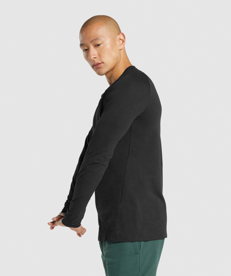 Gymshark Kritisk 2.0 Langermet T-skjorte Herre Svart