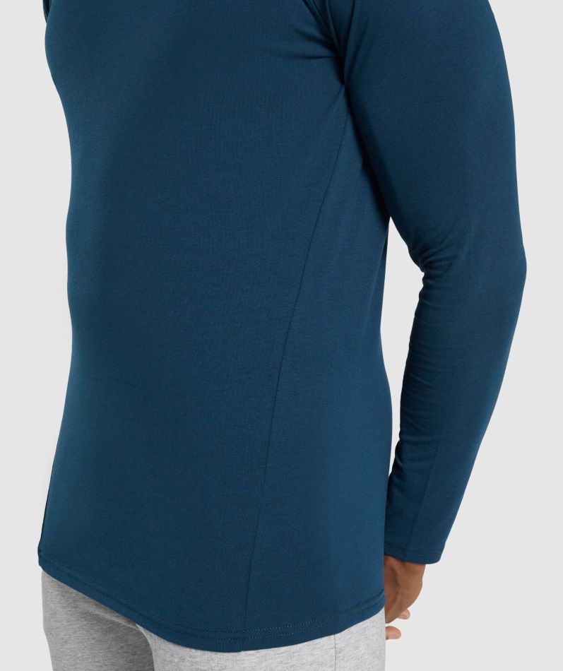 Gymshark Kritisk 2.0 Langermet T-skjorte Menn Marine