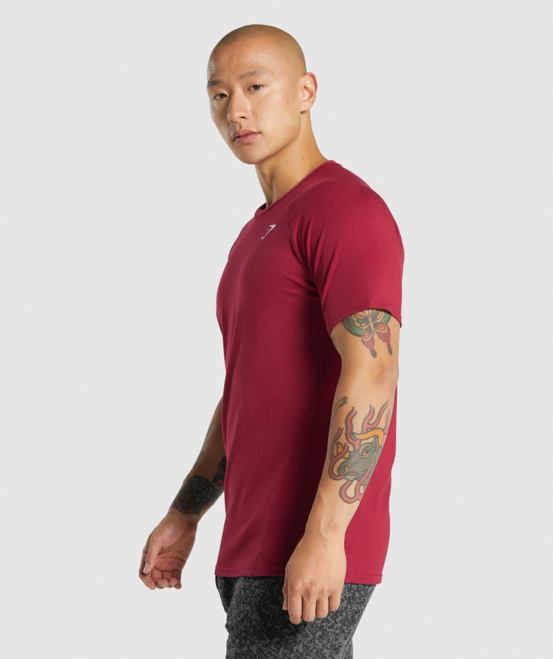 Gymshark Kritisk 2.0 T-skjorte Burgunder