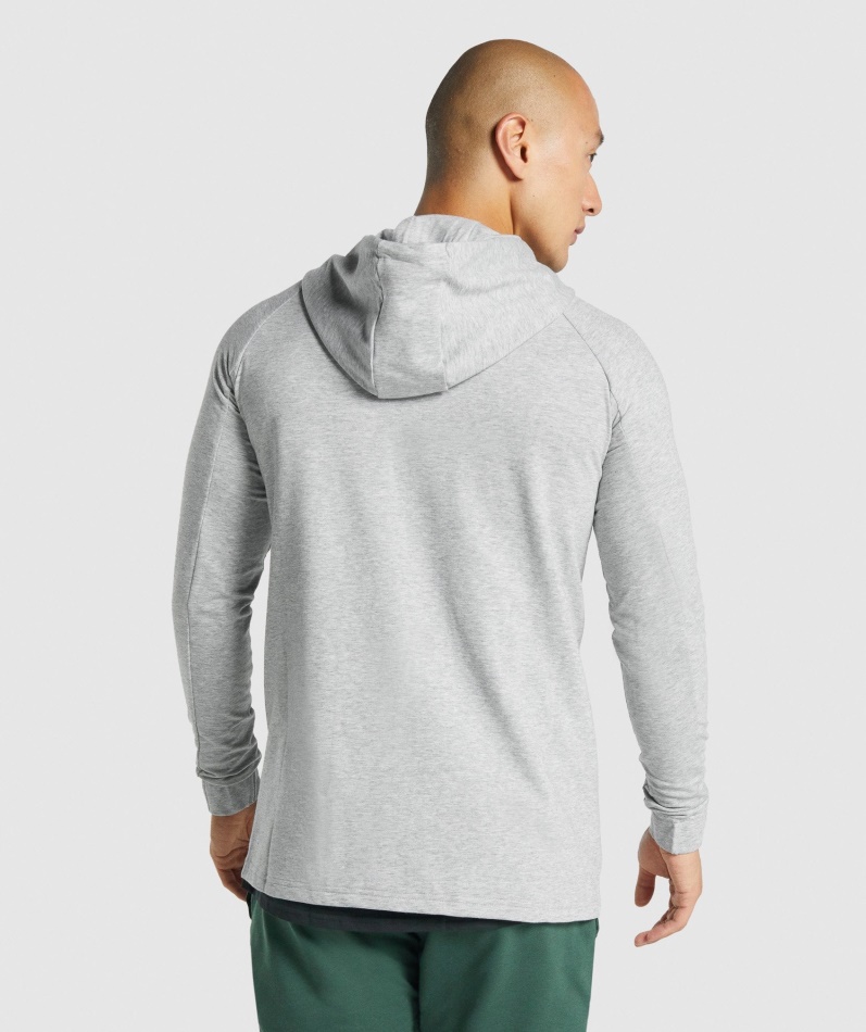 Gymshark Critical 2.0 Hettegenser Med Glidelås Lys Grå Marl