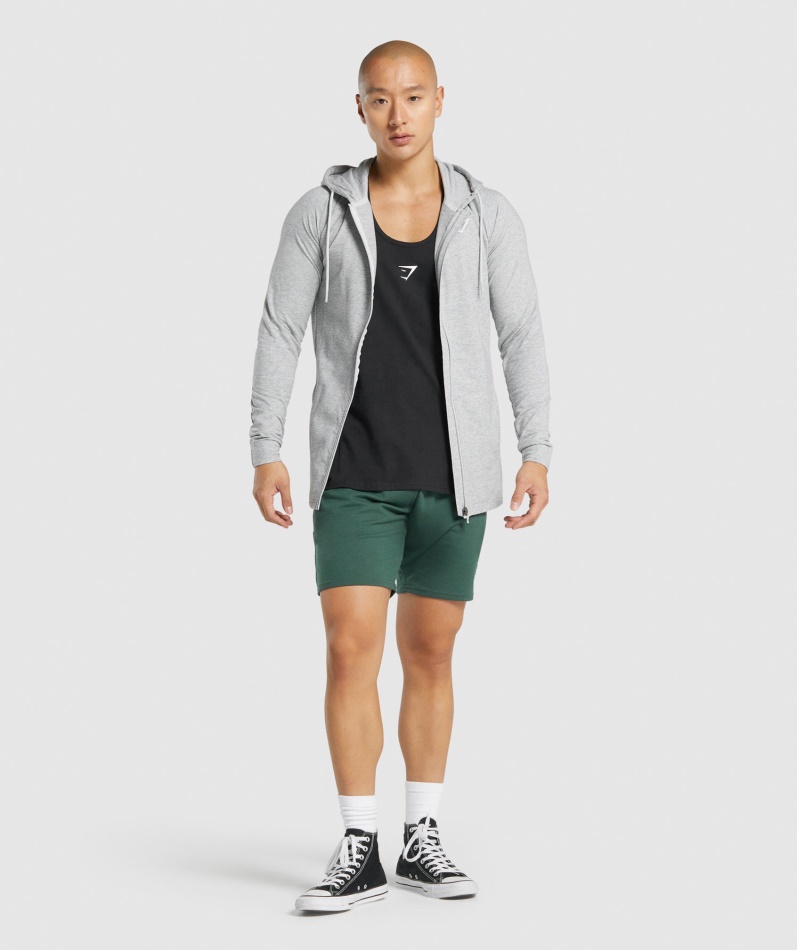 Gymshark Critical 2.0 Hettegenser Med Glidelås Lys Grå Marl