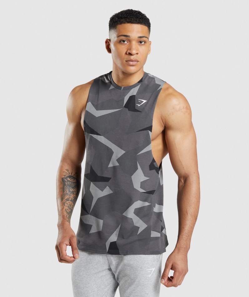 Gymshark Kritisk Fallarm Tank Svart Trykk