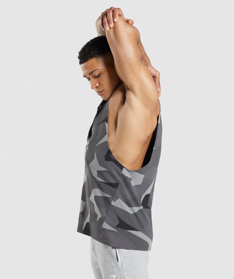Gymshark Kritisk Fallarm Tank Svart Trykk