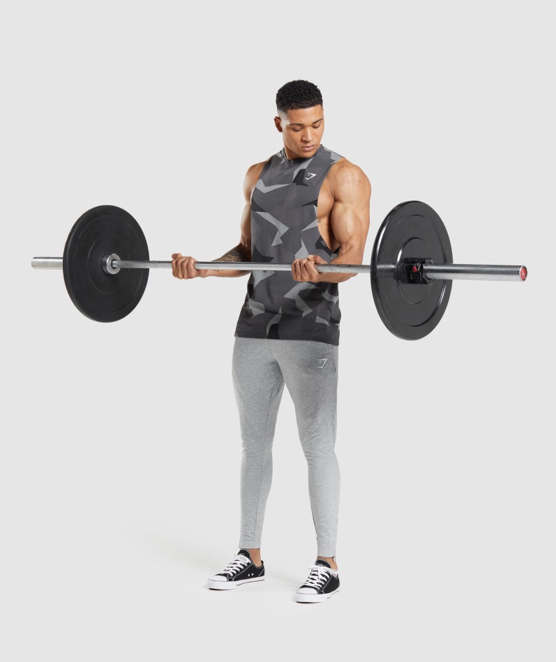 Gymshark Kritisk Fallarm Tank Svart Trykk