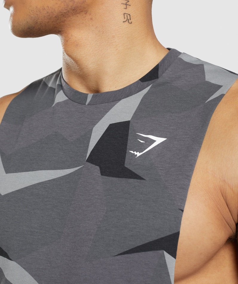Gymshark Kritisk Fallarm Tank Svart Trykk