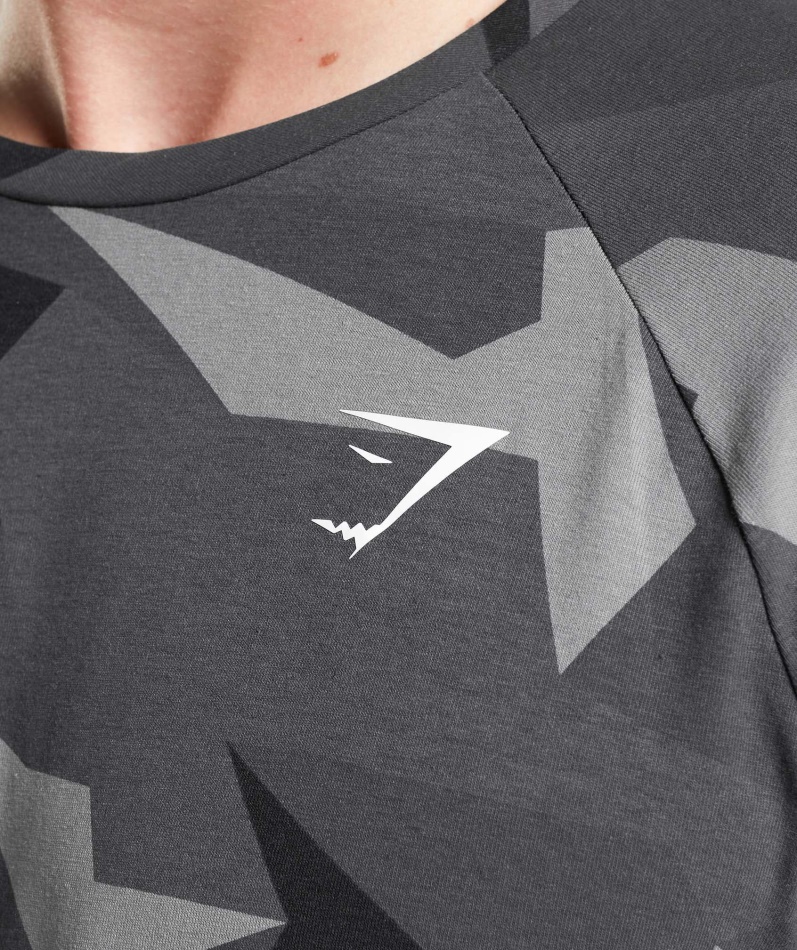 Gymshark Kritisk Langermet T-skjorte Svart Trykk