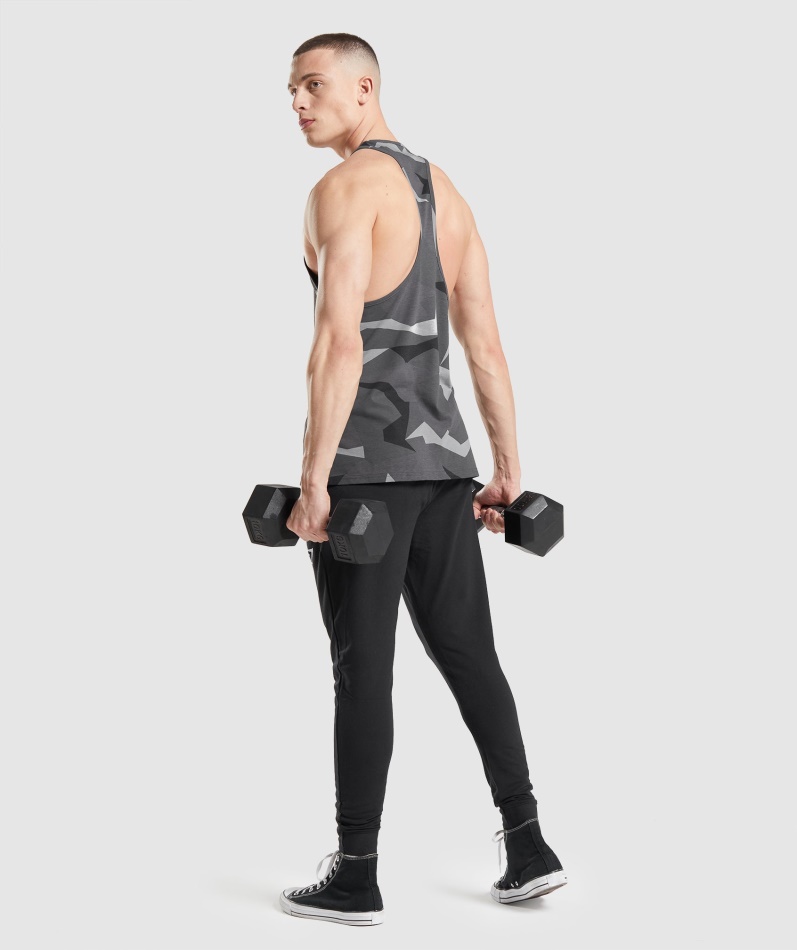 Gymshark Kritisk Stringer Svart Trykk