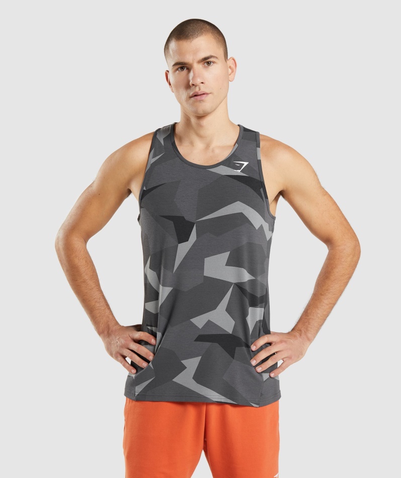 Gymshark Kritisk Tank Svart Trykk