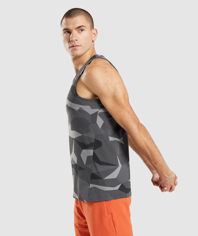 Gymshark Kritisk Tank Svart Trykk