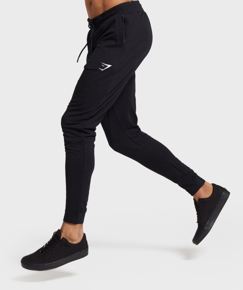 Gymshark Kritiske Zip Joggers Svart