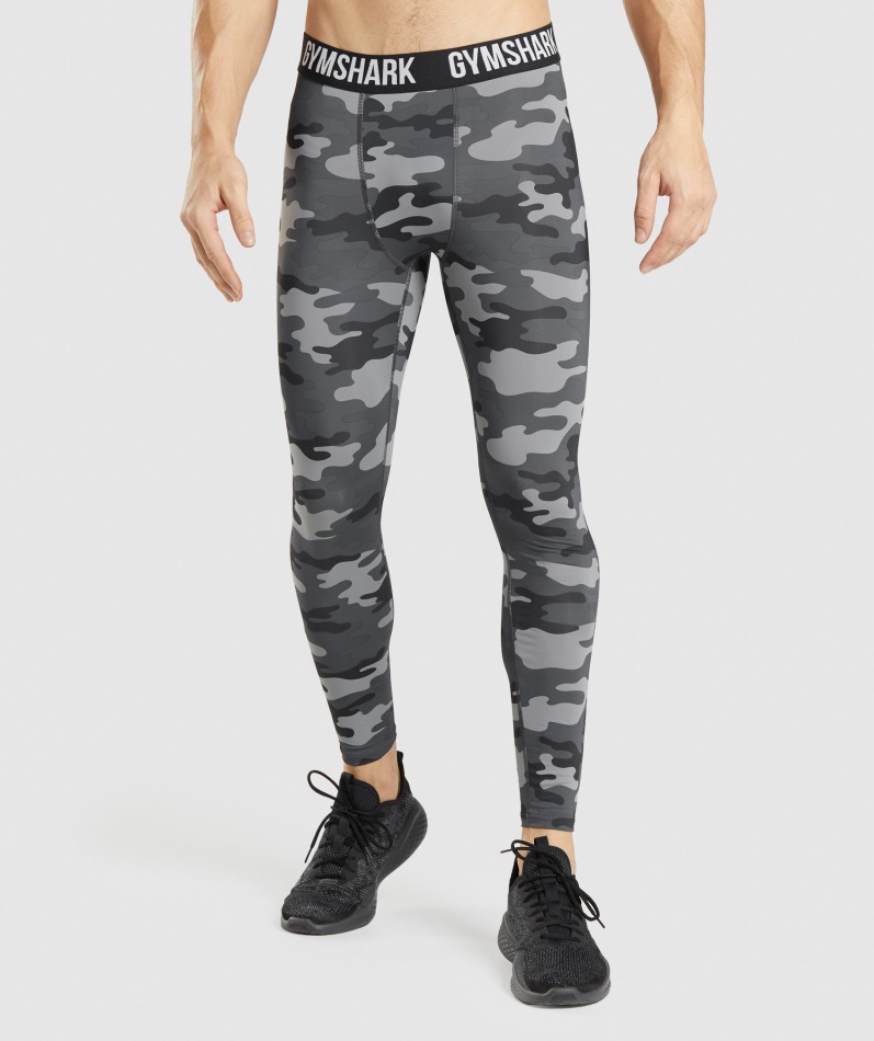 Gymshark Element Baselayer Leggings Grå Print