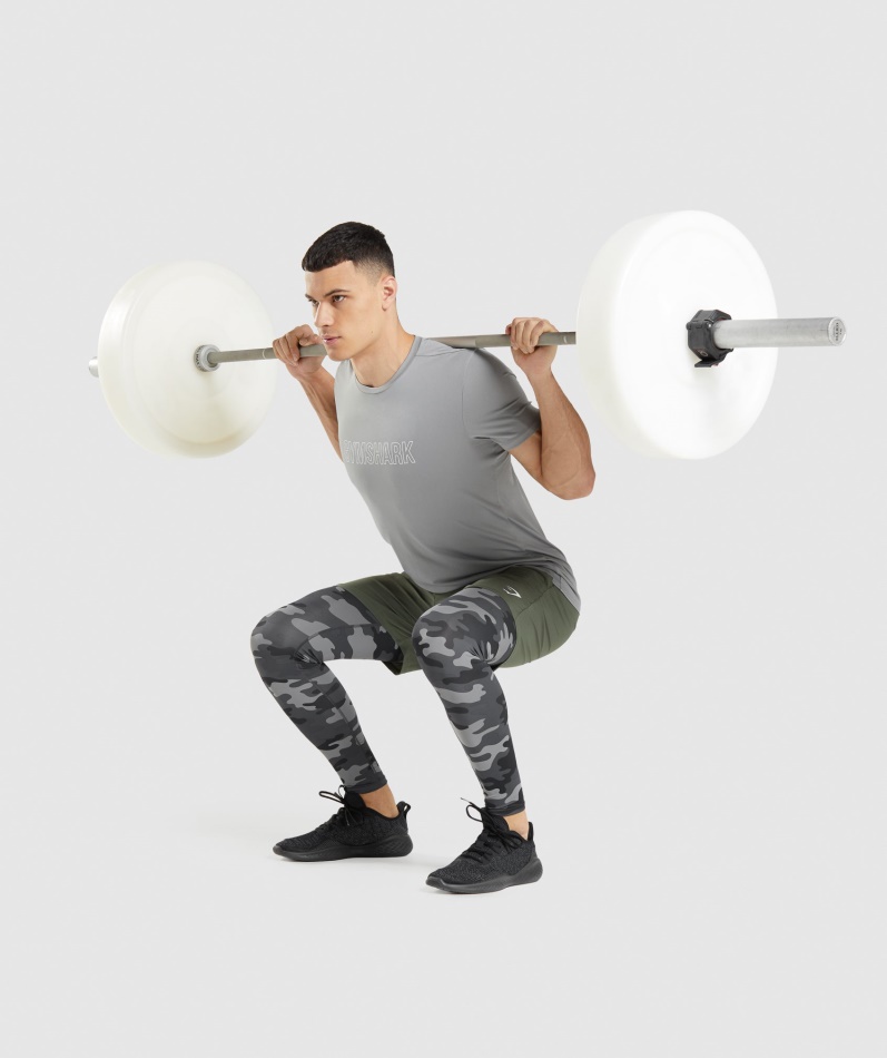 Gymshark Element Baselayer Leggings Grå Print