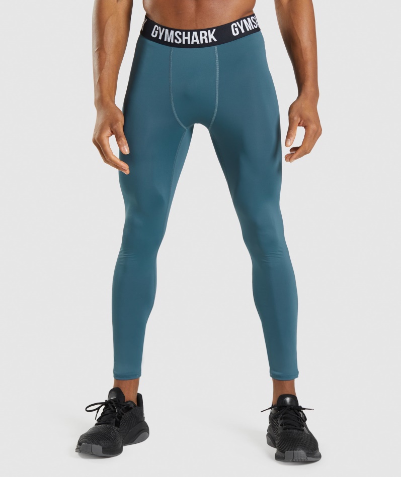Gymshark Element Baselayer Leggings Toskansk Blågrønn