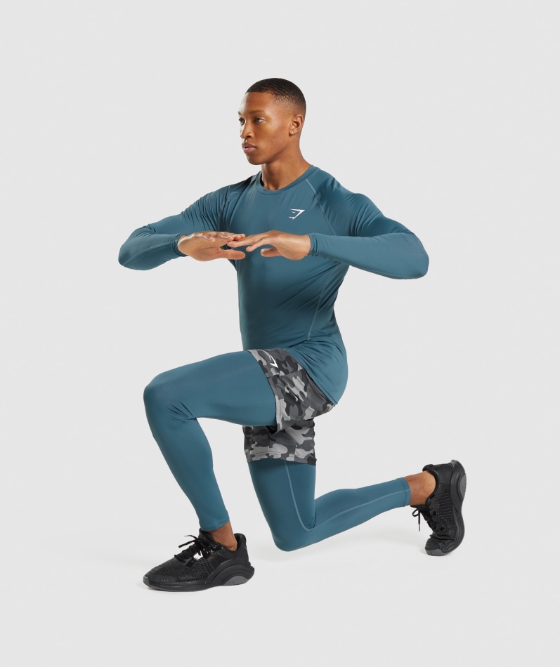 Gymshark Element Baselayer Leggings Toskansk Blågrønn