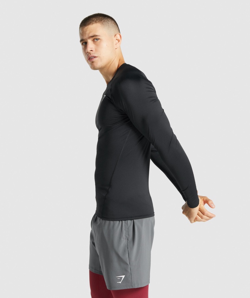 Gymshark Element Baselayer Langermet T-skjorte Svart
