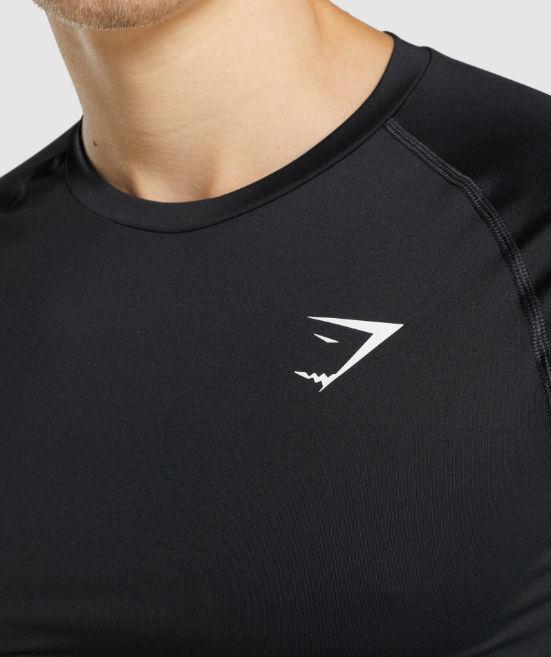 Gymshark Element Baselayer Langermet T-skjorte Svart