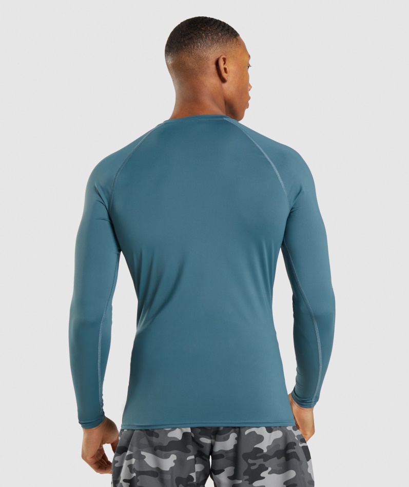 Gymshark Element Baselayer Langermet T-skjorte Toskansk Blågrønn