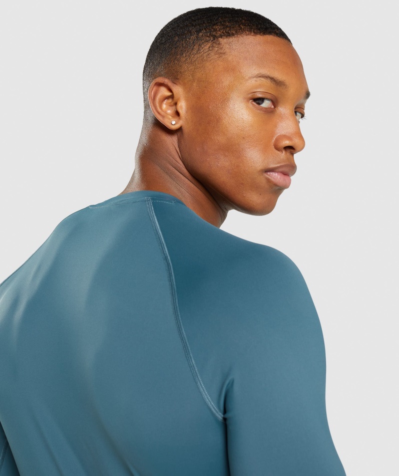 Gymshark Element Baselayer Langermet T-skjorte Toskansk Blågrønn
