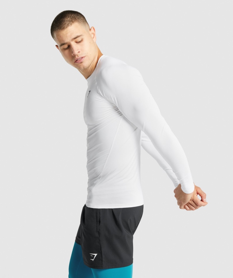 Gymshark Element Baselayer Langermet T-skjorte Hvit