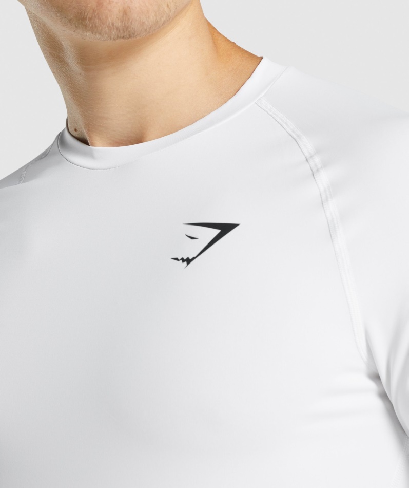 Gymshark Element Baselayer Langermet T-skjorte Hvit