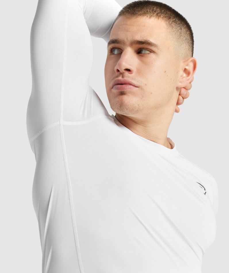 Gymshark Element Baselayer Langermet T-skjorte Hvit