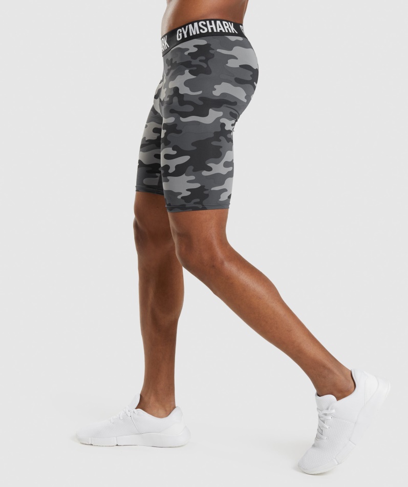 Gymshark Element Baselayer Shorts Grå Print
