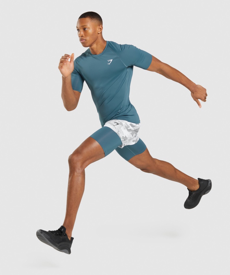 Gymshark Element Baselayer Shorts Toskansk Blågrønn