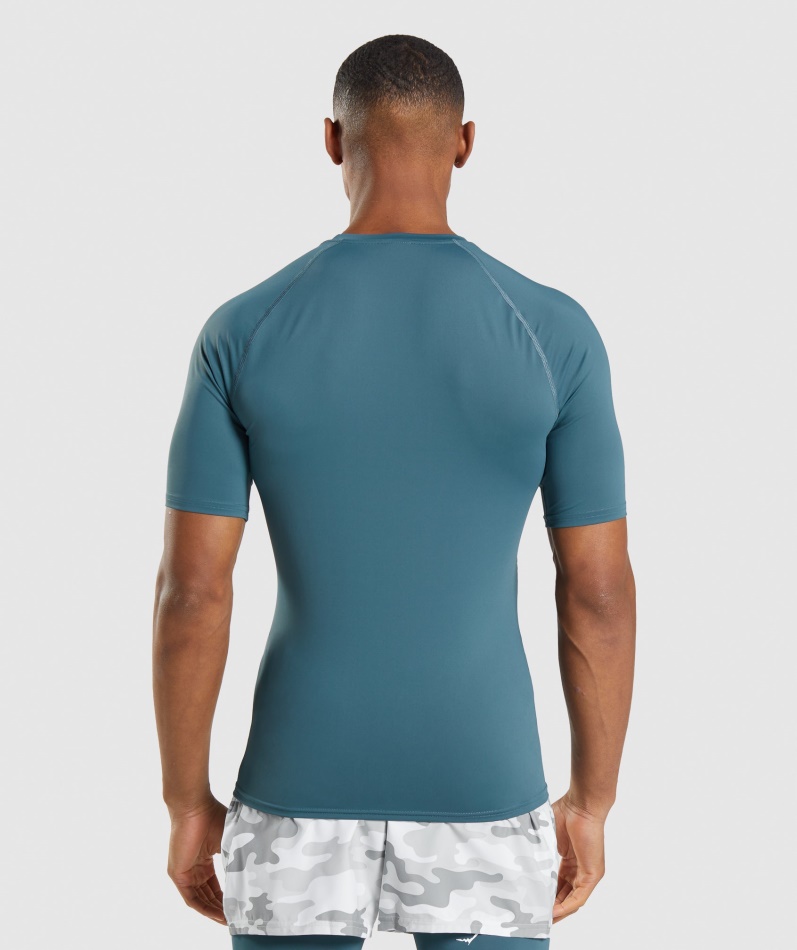 Gymshark Element Baselayer T-skjorte Toskansk Blågrønn
