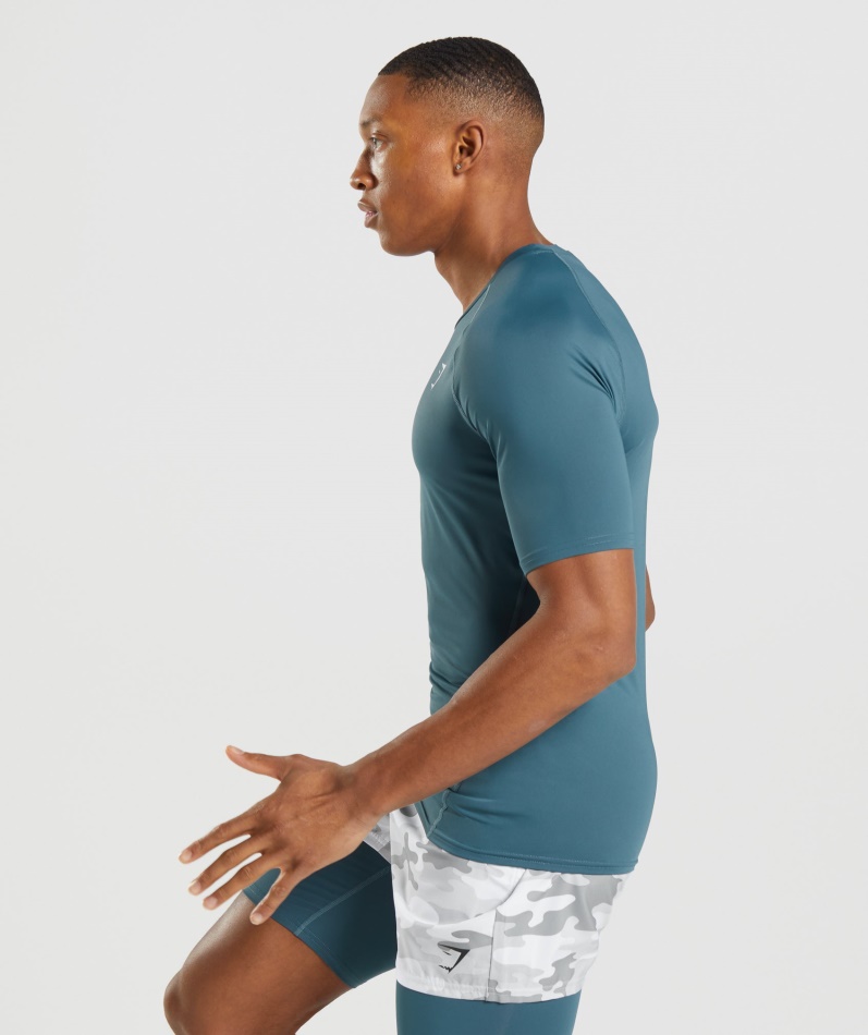 Gymshark Element Baselayer T-skjorte Toskansk Blågrønn
