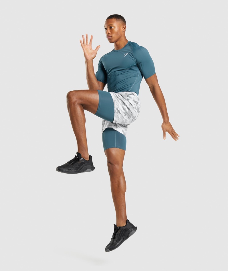 Gymshark Element Baselayer T-skjorte Toskansk Blågrønn