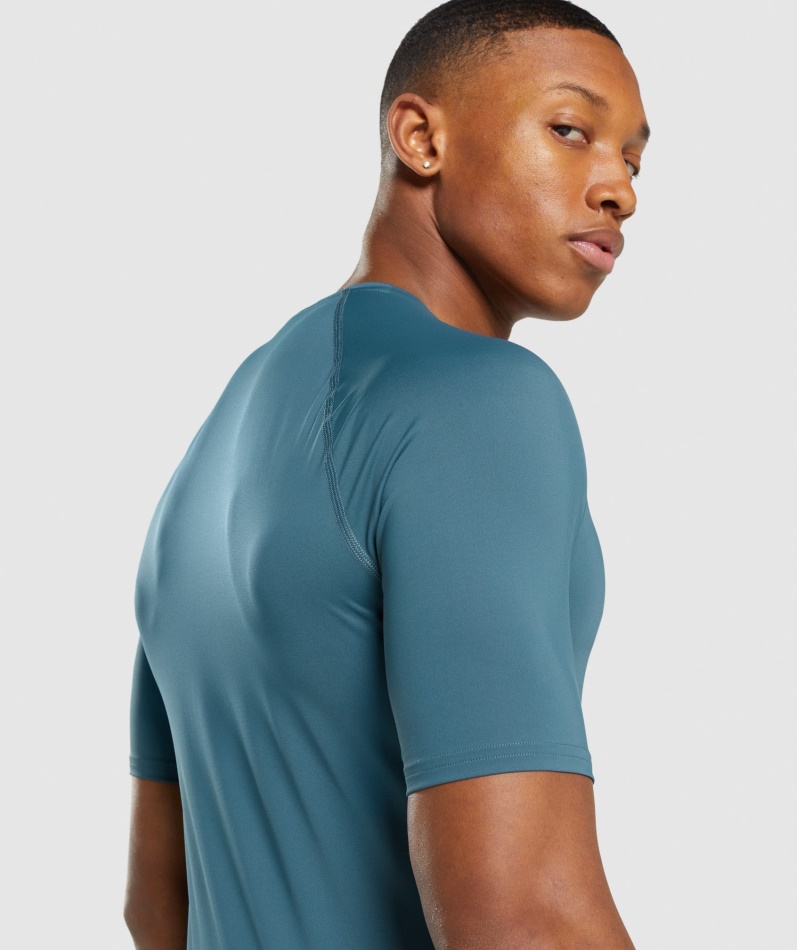 Gymshark Element Baselayer T-skjorte Toskansk Blågrønn