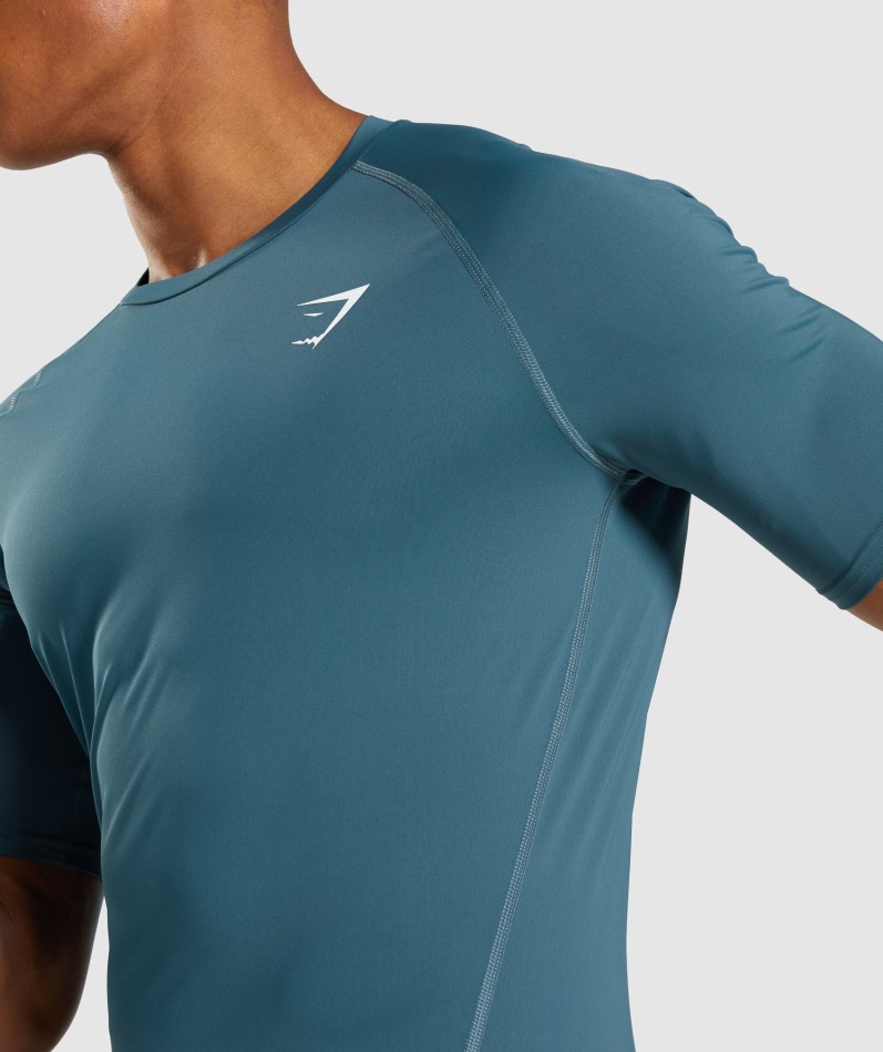 Gymshark Element Baselayer T-skjorte Toskansk Blågrønn