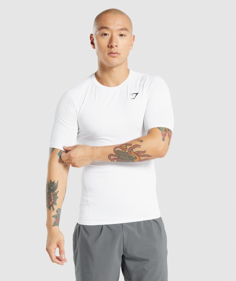 Gymshark Element Baselayer T-skjorte Hvit