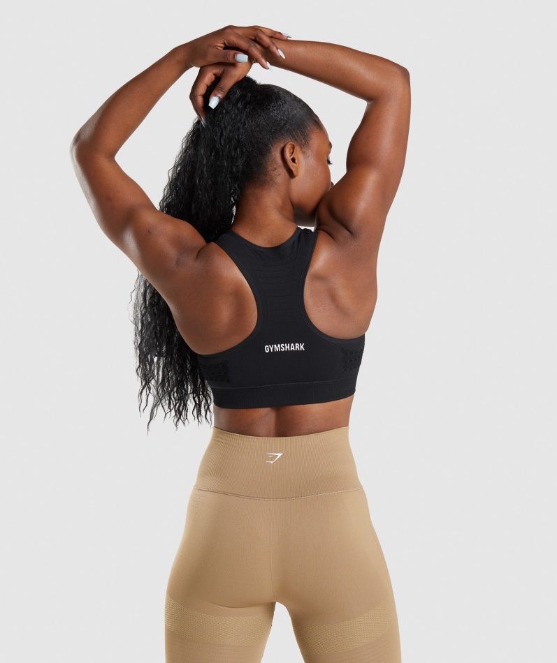 Gymshark Energy Sømløs Sports-bh Svart