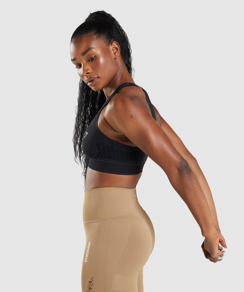 Gymshark Energy Sømløs Sports-bh Svart