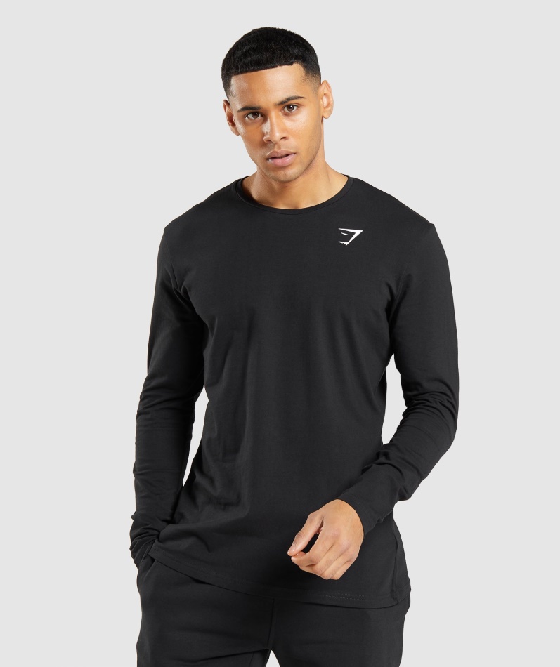 Gymshark Essential Langermet T-skjorte Svart