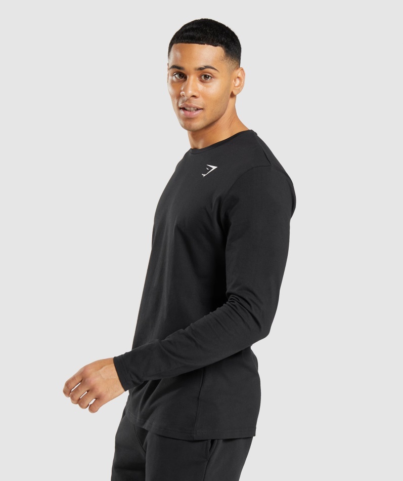 Gymshark Essential Langermet T-skjorte Svart