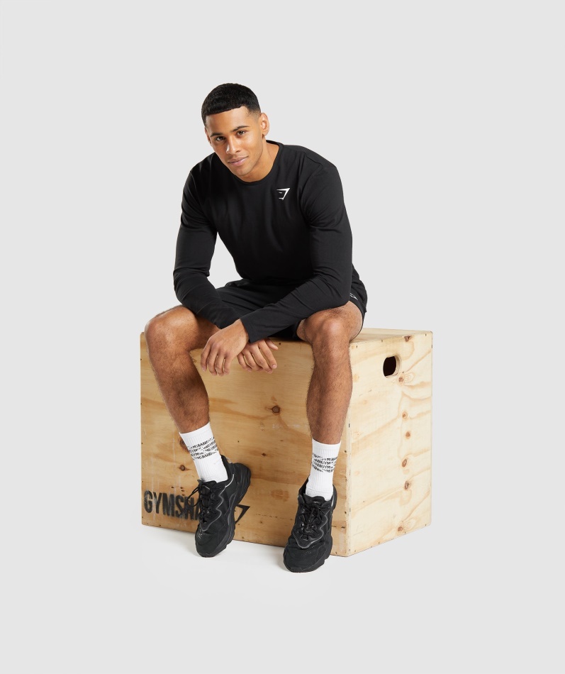Gymshark Essential Langermet T-skjorte Svart