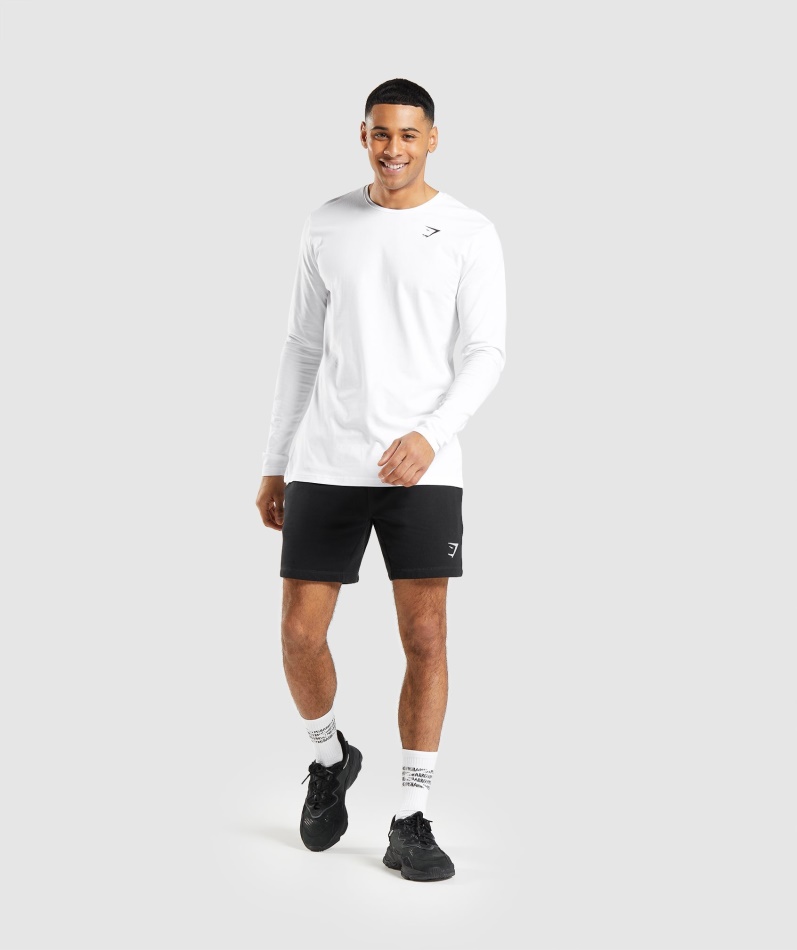 Gymshark Essential Langermet T-skjorte Hvit