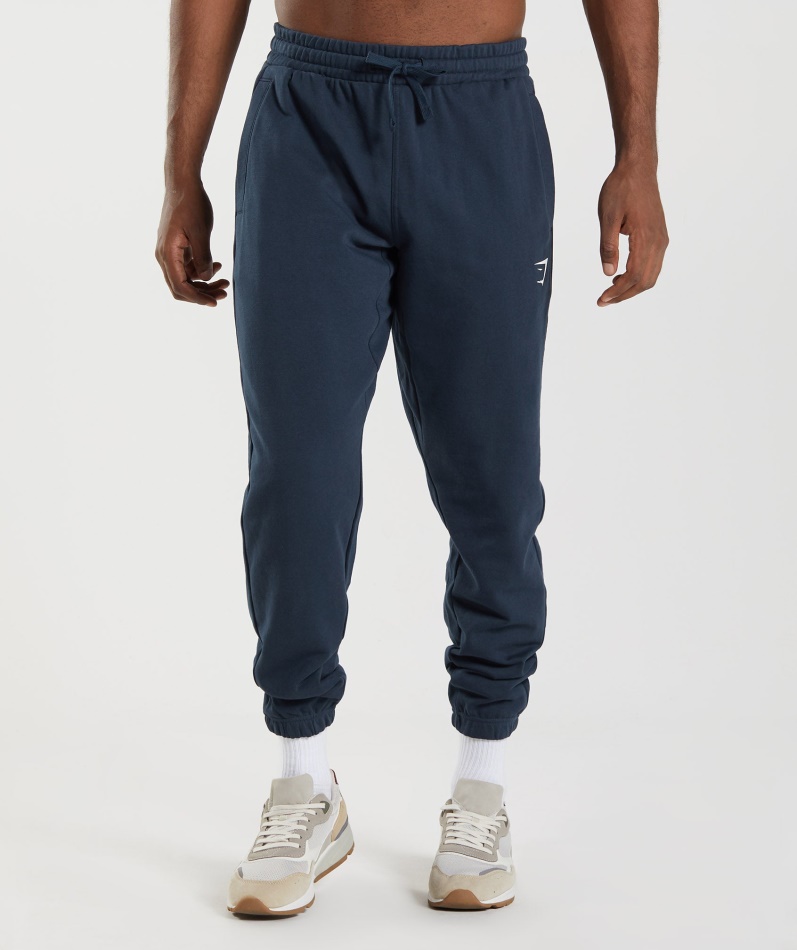 Gymshark Essensielle Overdimensjonerte Joggebukser Marine