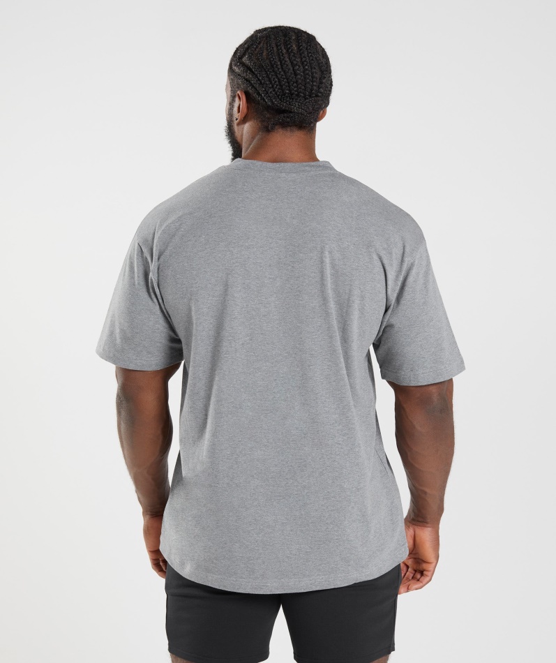 Gymshark Essensiell Overdimensjonert T-skjorte Charcoal Merg